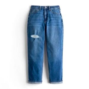 Hollister Jeans Women 31 (31x28) Curvy Ultra High Rise Vintage Straight Med Wash